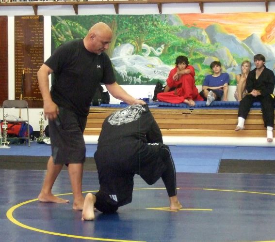 Sifu Ron Estella demonstrates the power of Kajukenbo